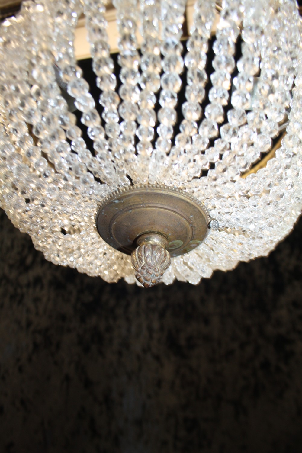 Early 20th century French bag chandelier View III