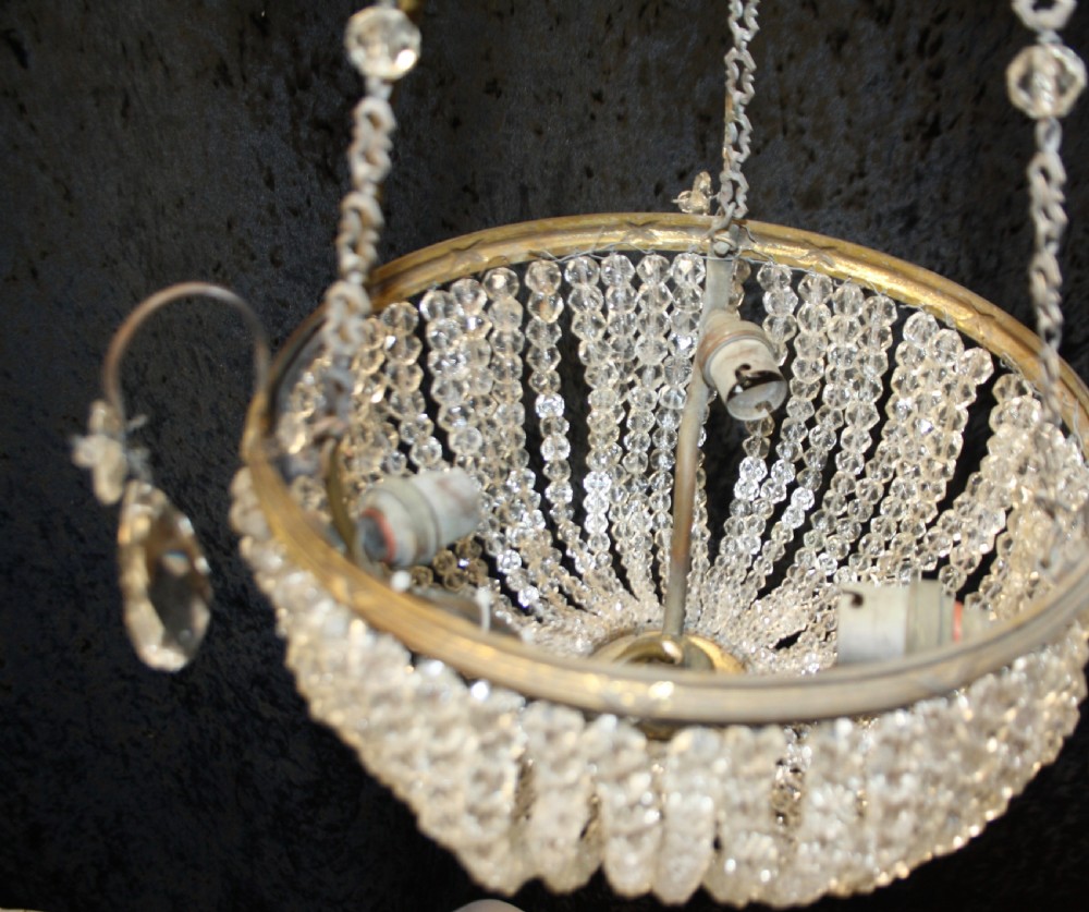 Early 20th century French bag chandelier View V