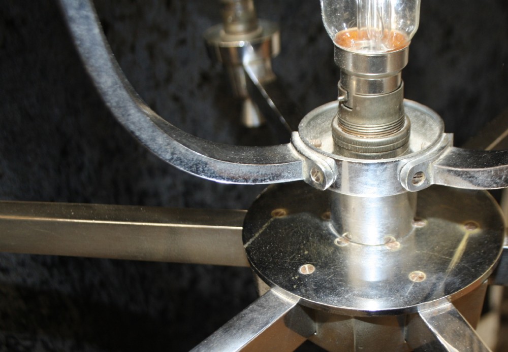 Art deco chrome chandelier View V