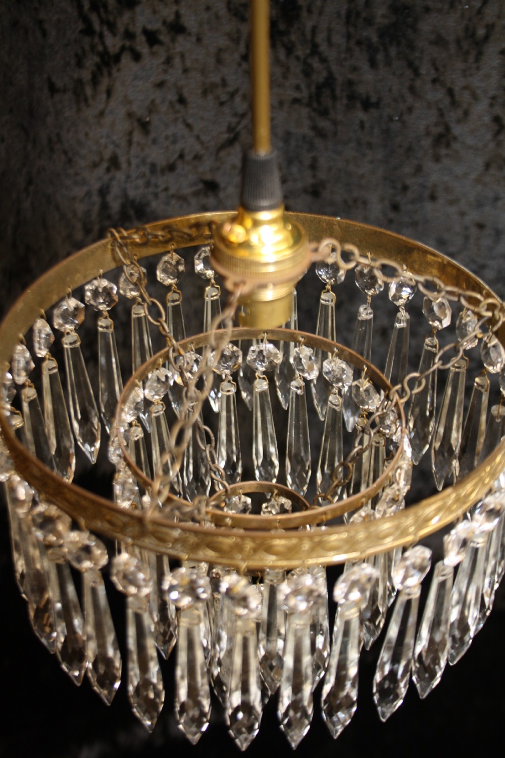 Early 20th century pair of spike chandeliers View V