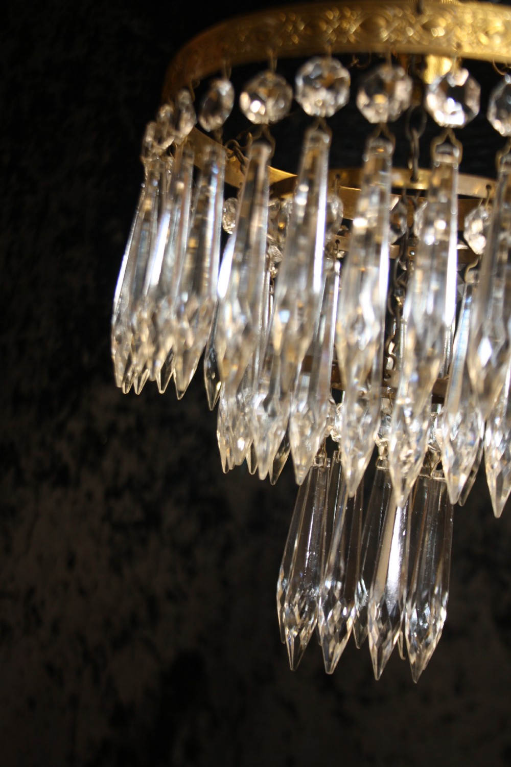 Early 20th century pair of spike chandeliers View VII
