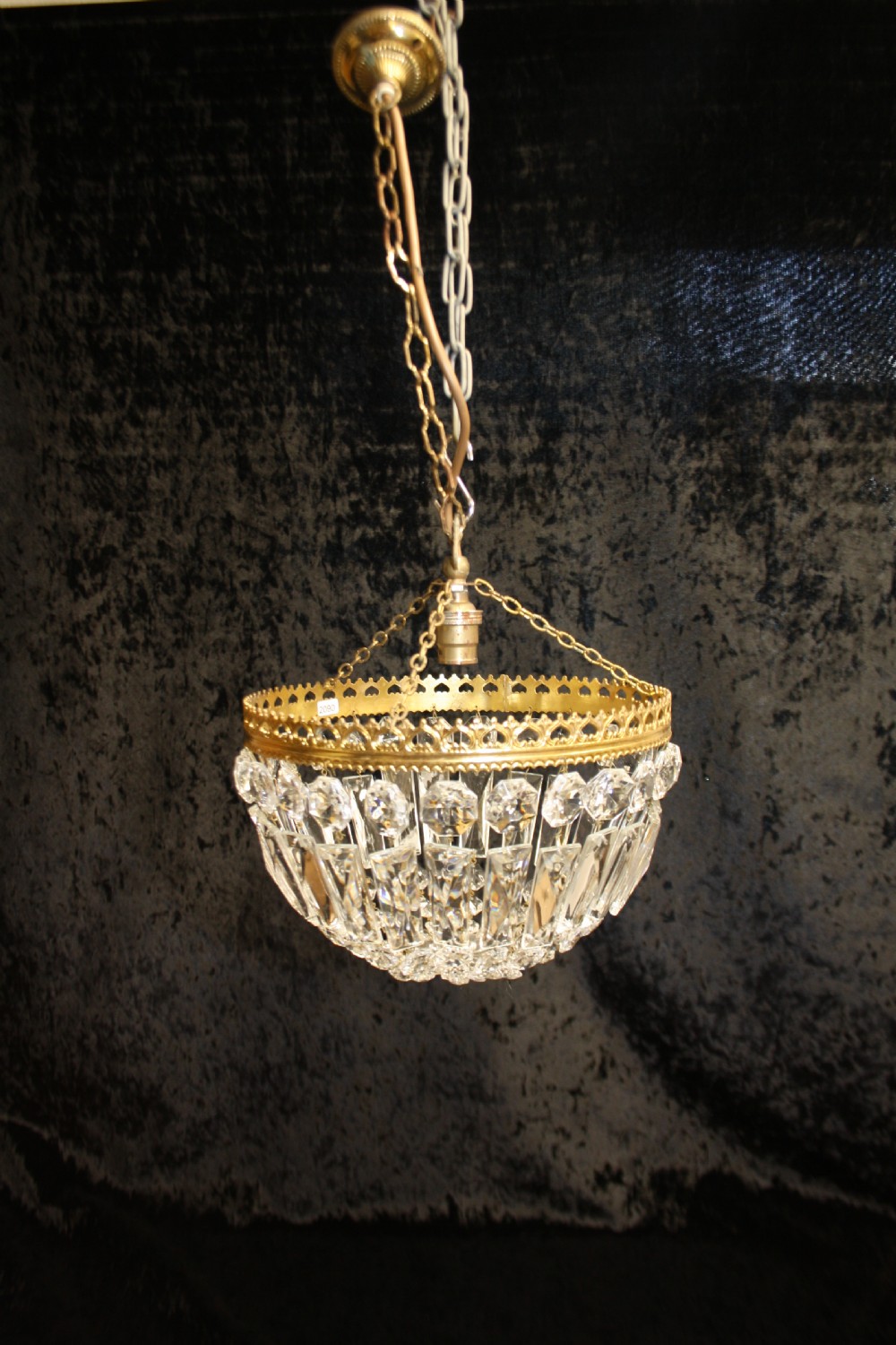 Early 20th century prism bag chandelier