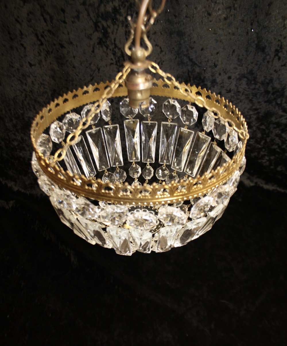 Early 20th century prism bag chandelier View V