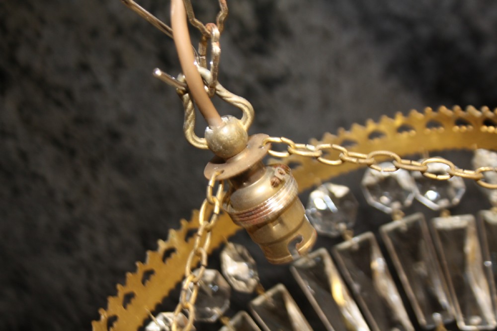 Early 20th century prism bag chandelier View VI