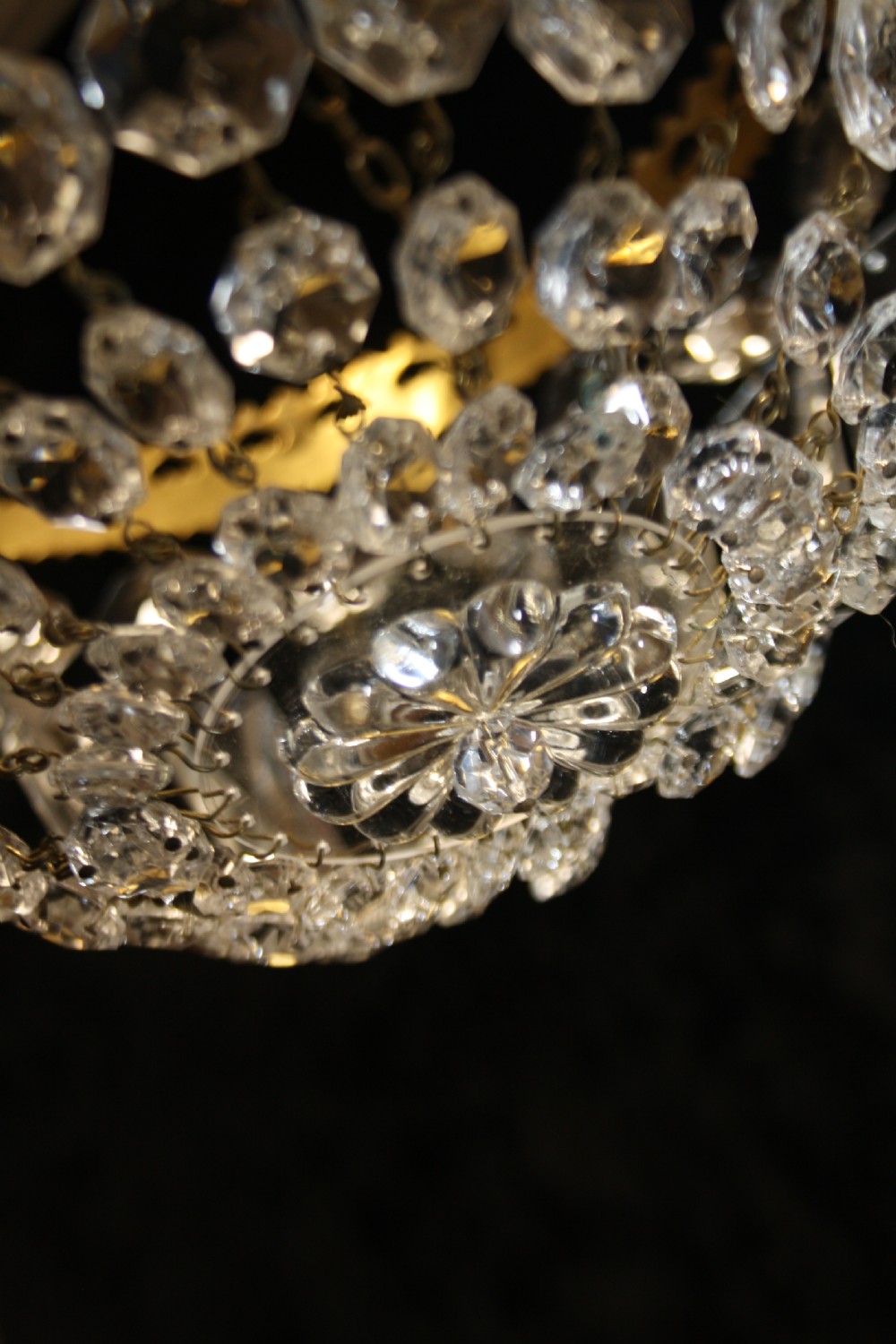 Early 20th century prism bag chandelier View VII