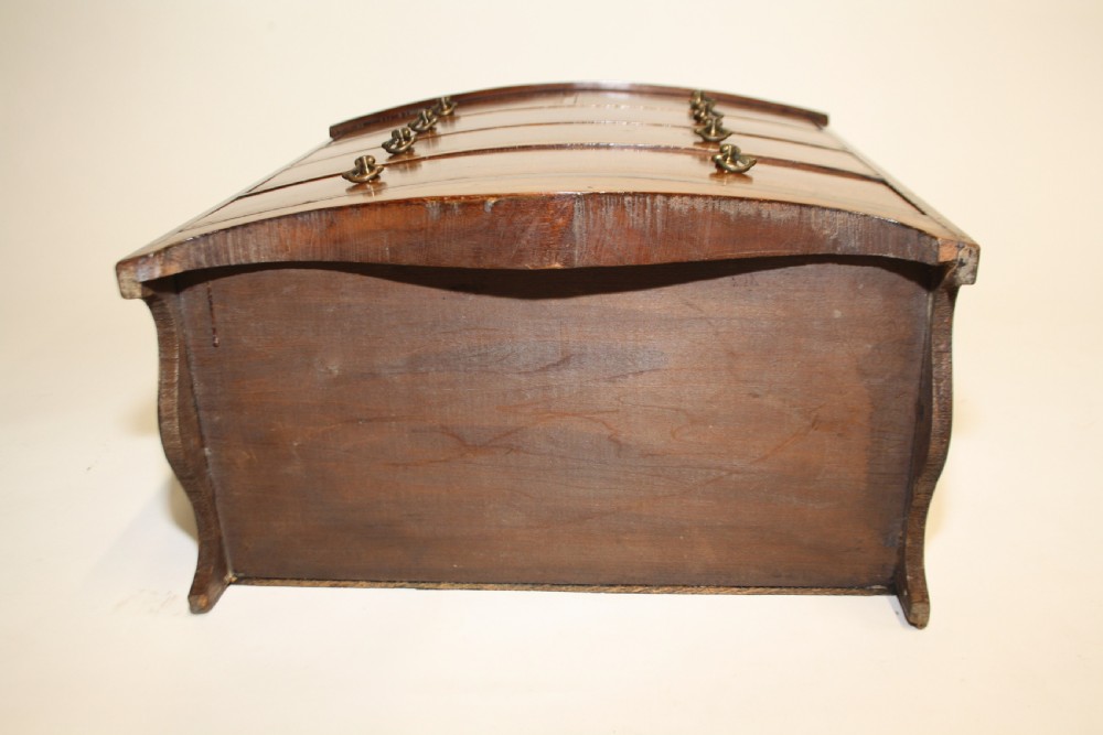Late 19th century bow front miniature chest of drawers View VII