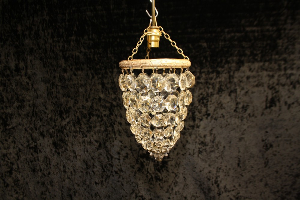 Early 20th century small bag chandelier