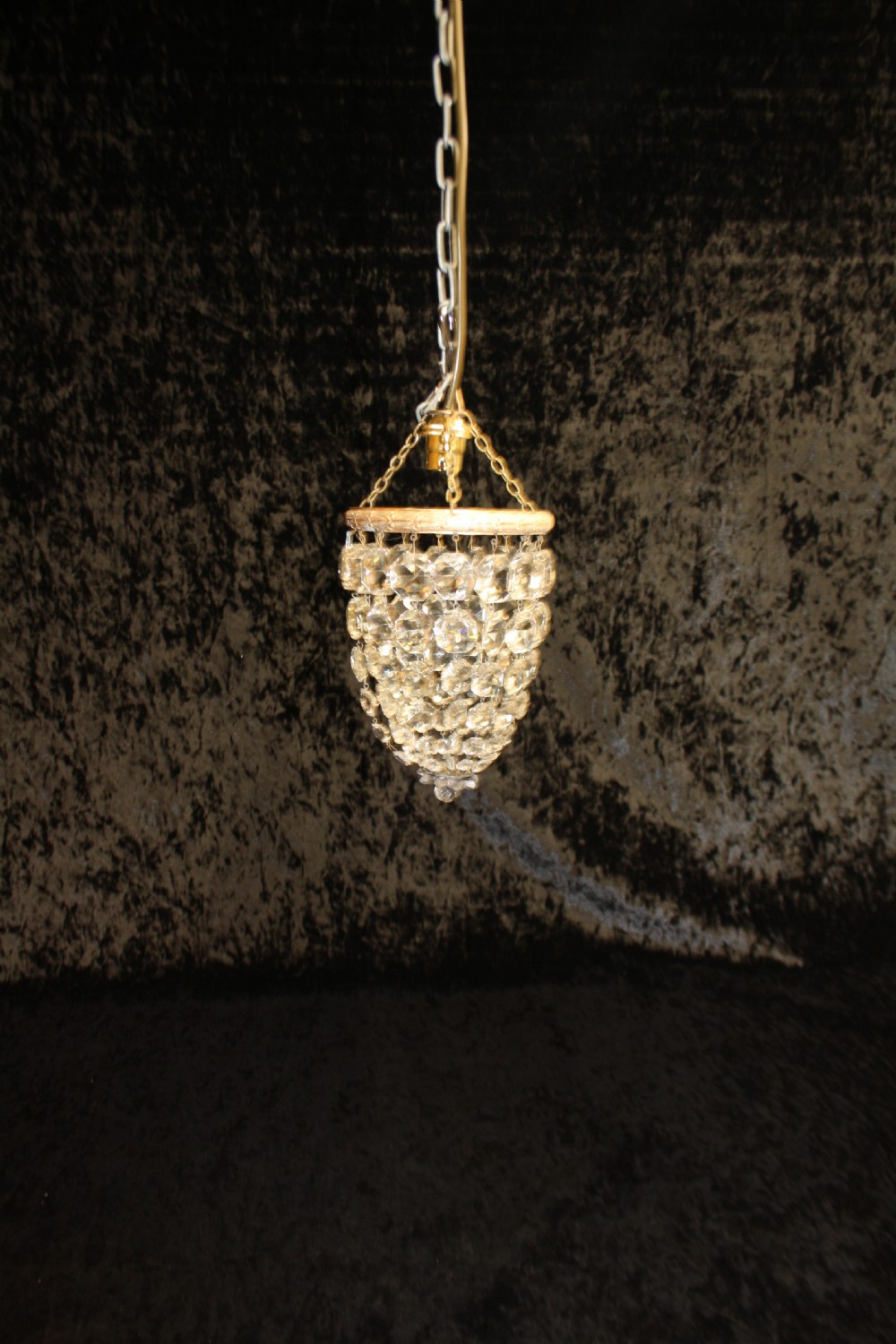 Early 20th century small bag chandelier View IV