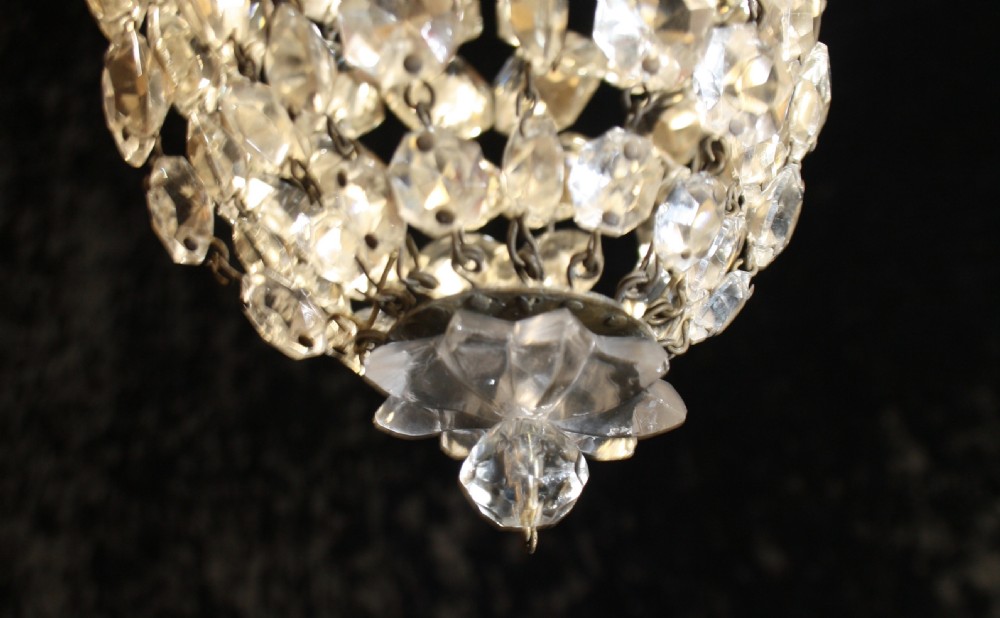 Early 20th century small bag chandelier View V