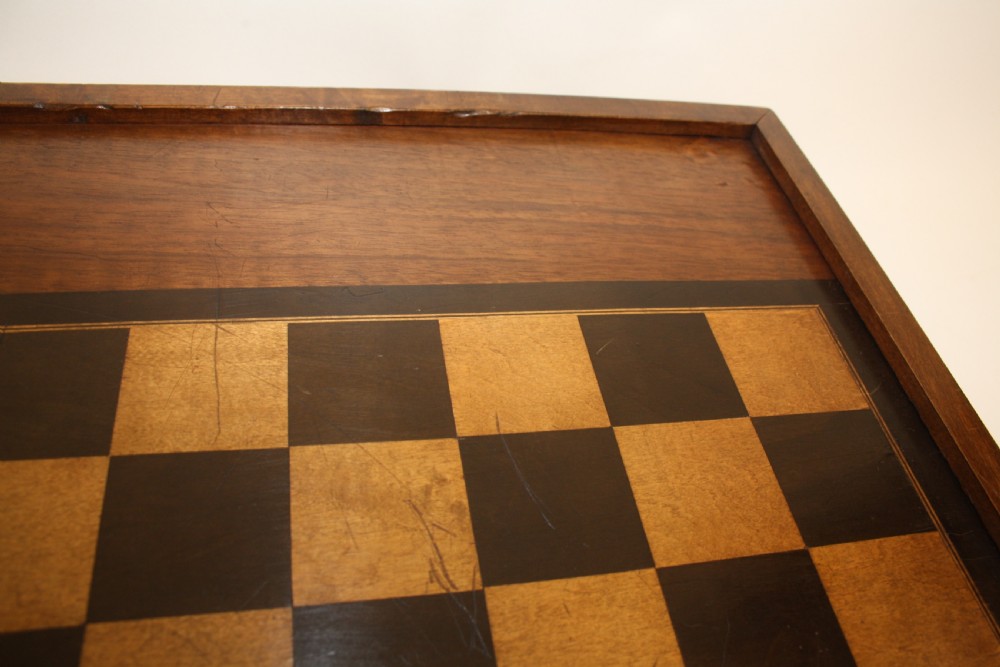 Early C20th folding chessboard Backgammon View V