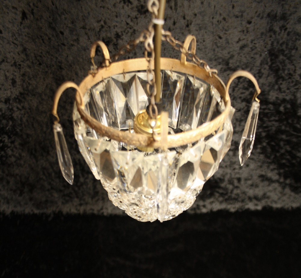 Early 20th century small bag chandelier View III