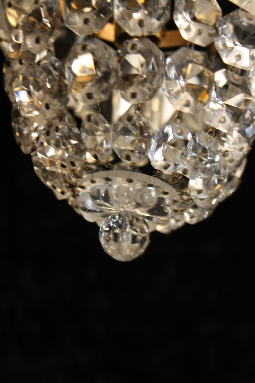 Early 20th century small bag chandelier View IV