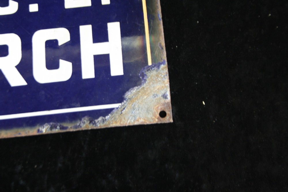 Steel enamel sign Whitchurch View II