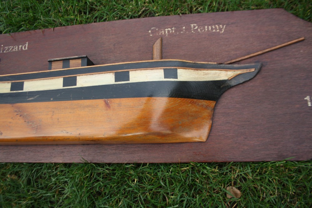 First half of the 20th century half hull boat wall hanging View III