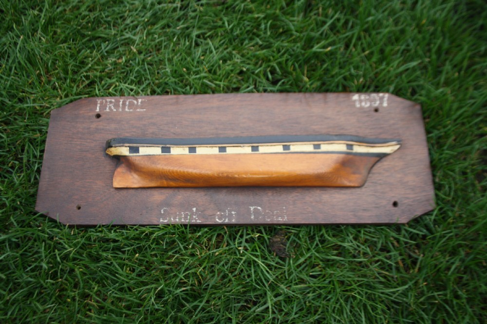 First half of the 20th century half hull boat wall hanging