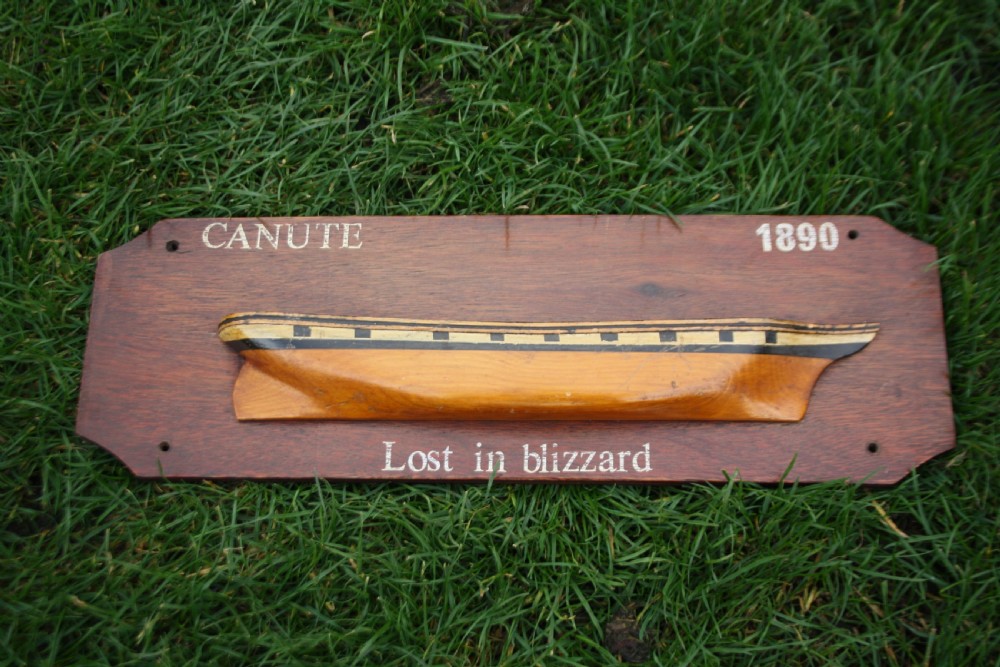 First half of the 20th century half hull boat wall hanging