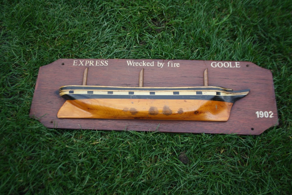 First half of the 20th century half hull boat wall hanging