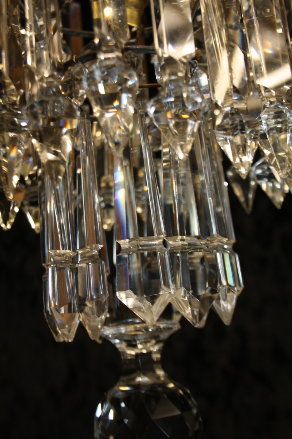Early 20th century lustre spike chandelier View VII
