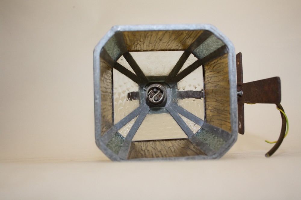 Early 20th century leaded porch light View VI