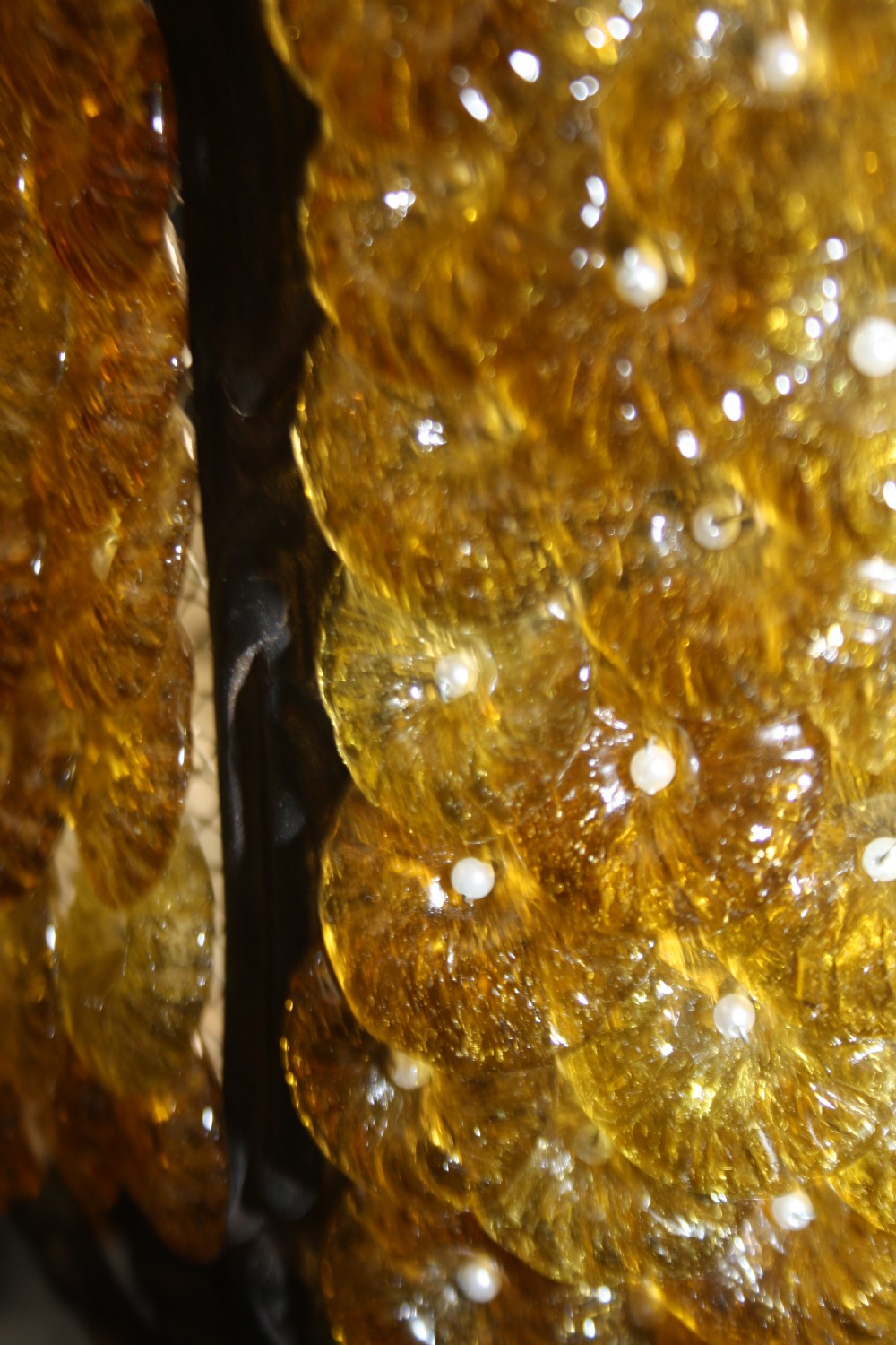 Dutch glass and wire fruity chandelier View VI