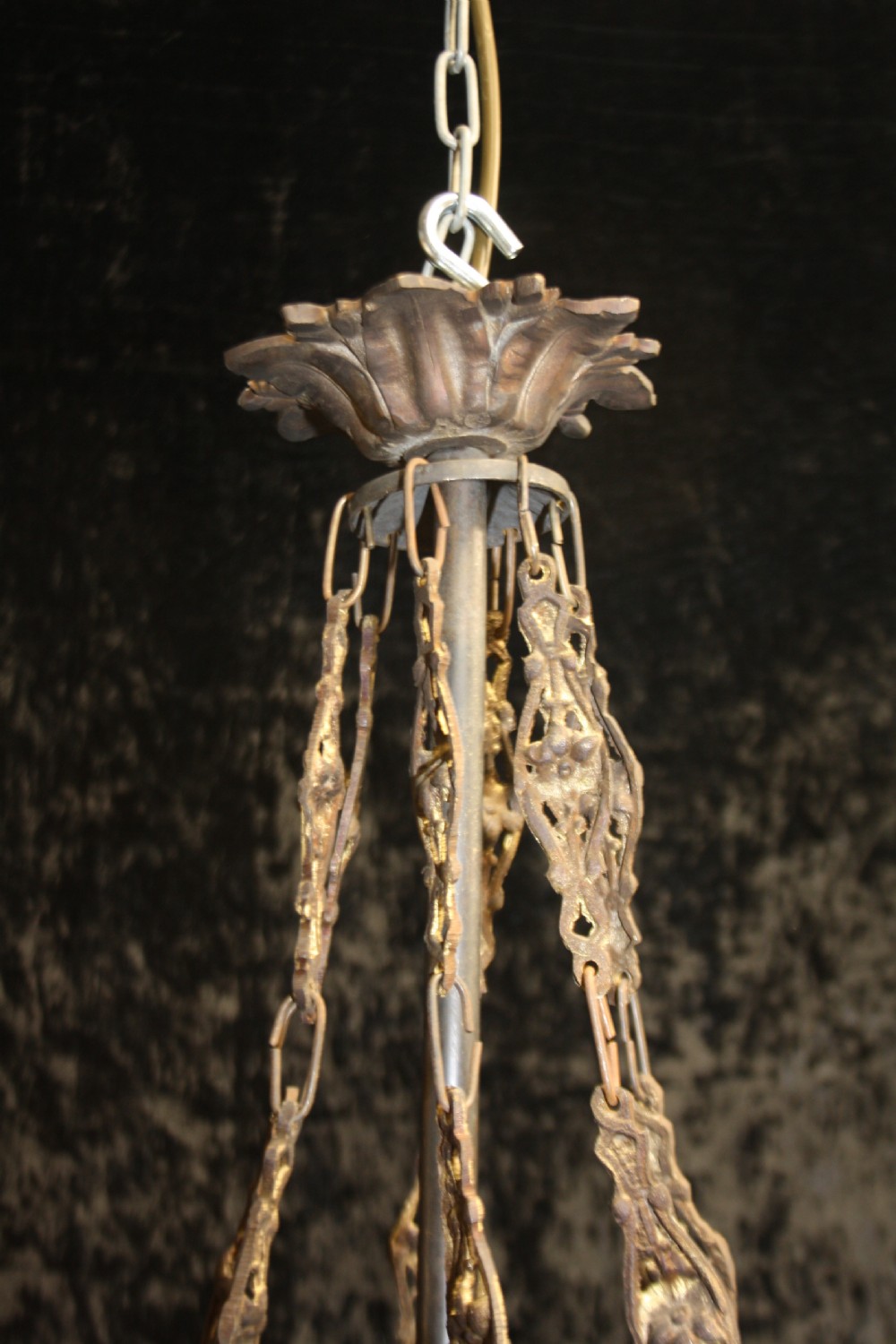 Dutch glass and wire fruity chandelier View VII
