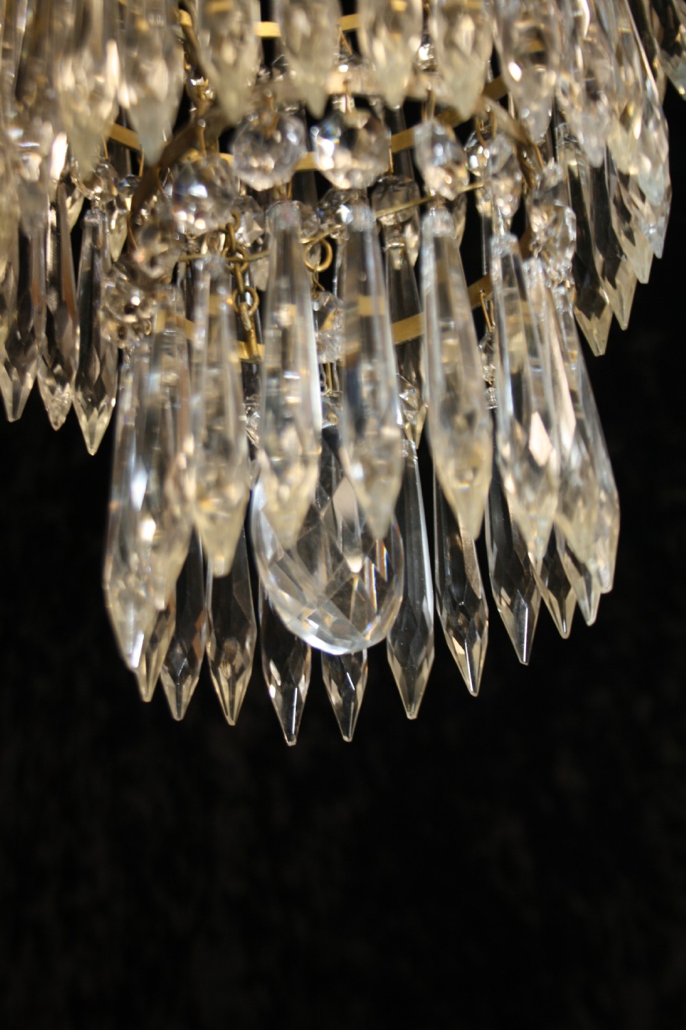 Early 20th century large four tier spike chandelier View VI