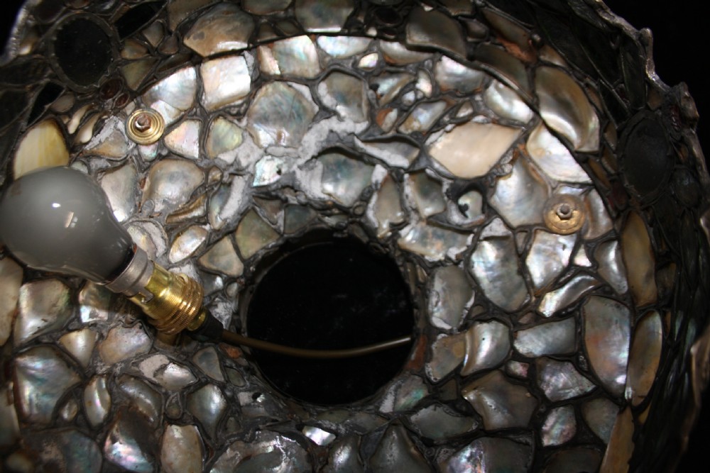 Ceiling light made out of shells and glass circa 1900 View IX