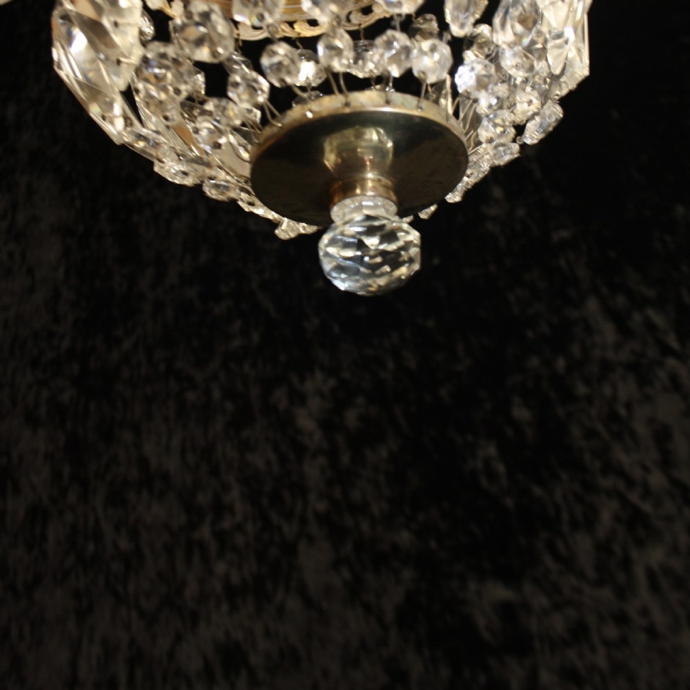Early 20th century small bag chandelier  View IV