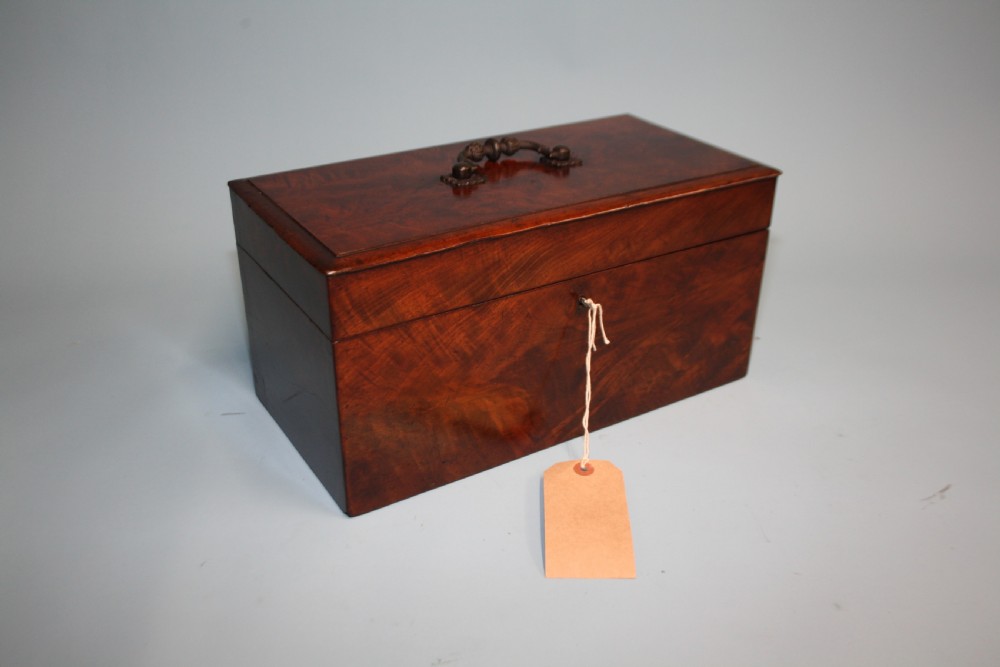 
Late 19th century flame mahogany  Jewellery box