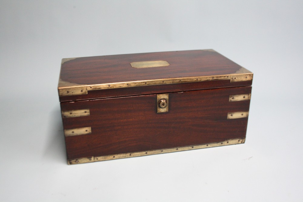 Georgian brassbound mahogany writing slope