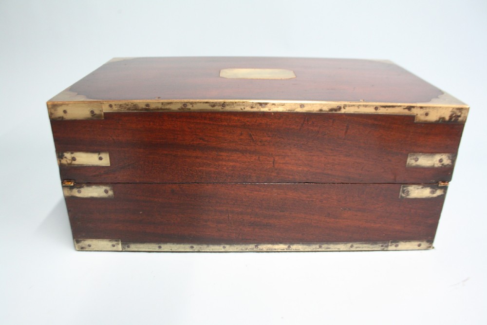 Georgian brassbound mahogany writing slope View IV