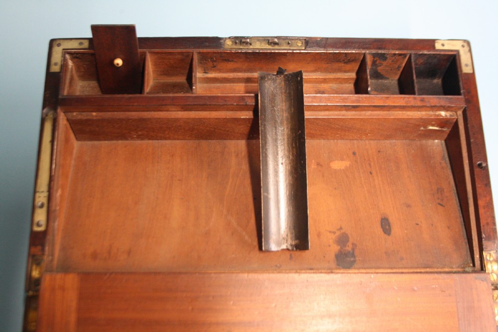 Georgian brassbound mahogany writing slope View VII