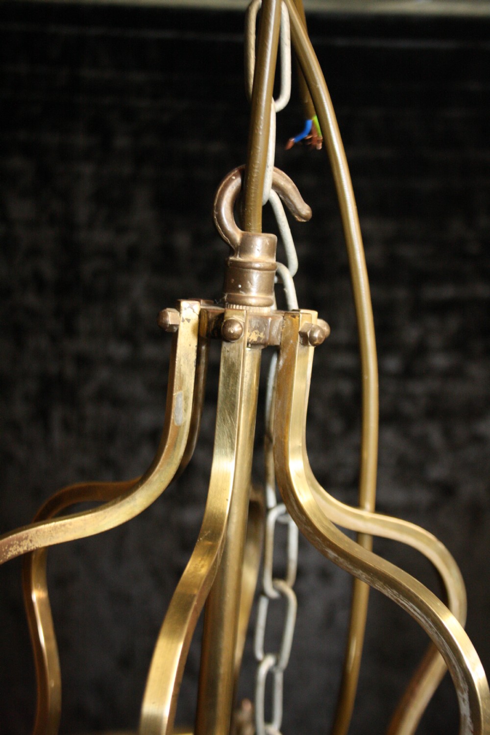 Four Early 20th century hexagonal hall lights (can sell in pairs) View IV