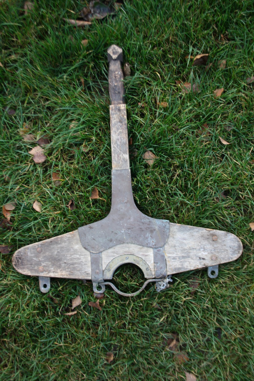 Boat object in wood, brass and copper View VI