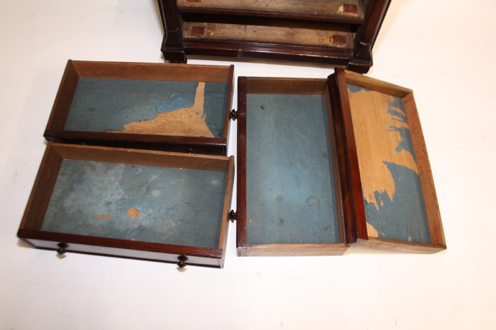 Late 19th century miniature chest of drawers with split bolsters View VIII