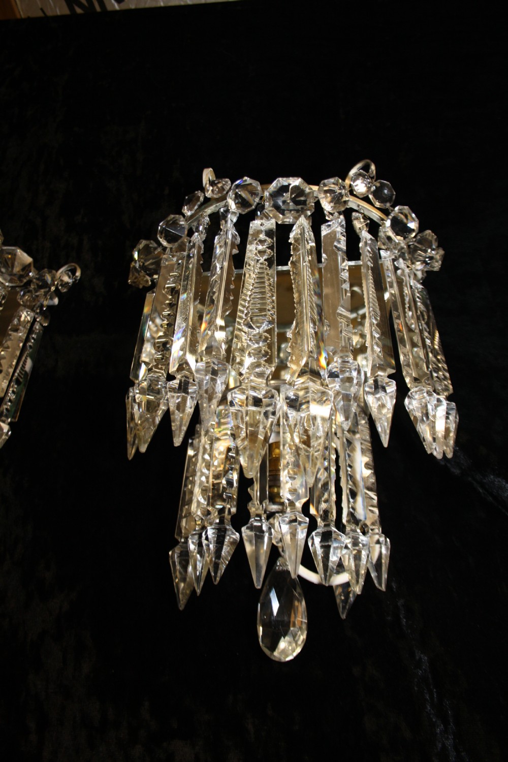 Pair of large spike wall lights View VIII