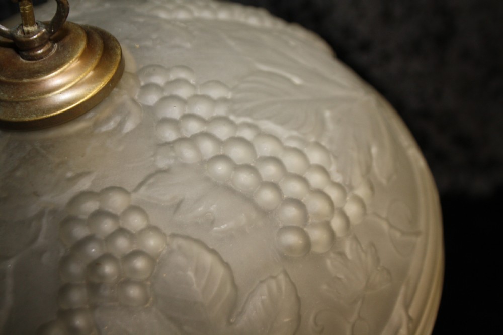 20th century glass ceiling light with moulded fruit View IV