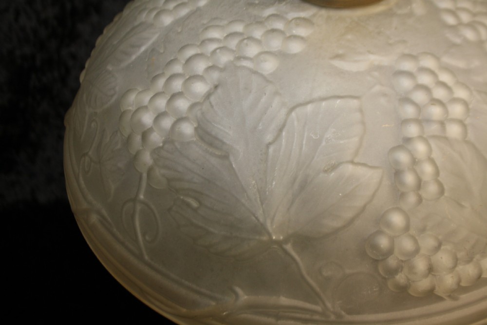 20th century glass ceiling light with moulded fruit View VI