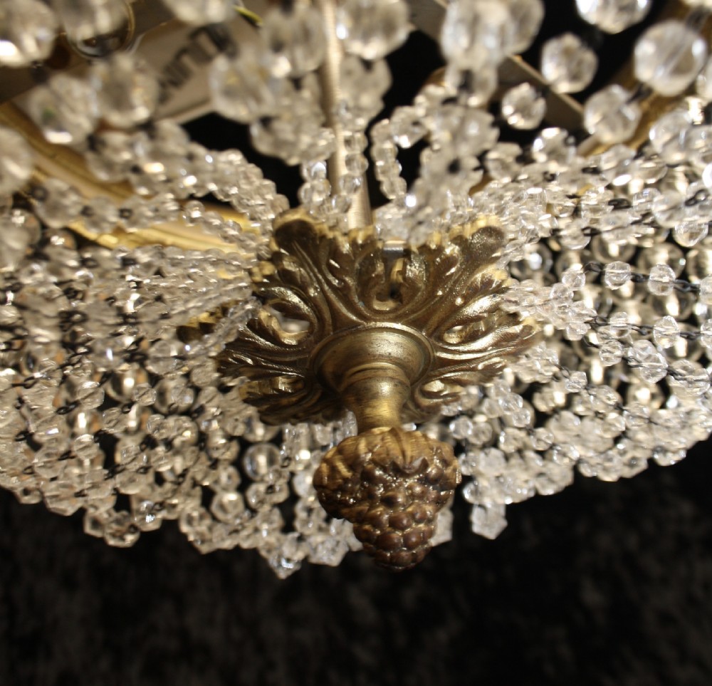 Early 20th century French bag chandelier View IV