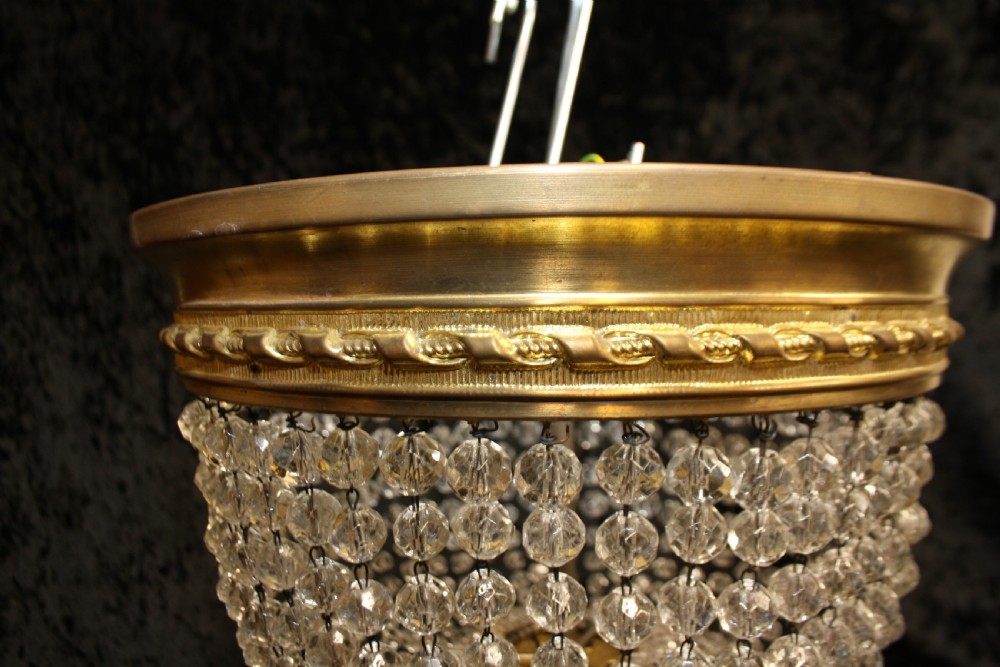 Early 20th century French bag chandelier View VI