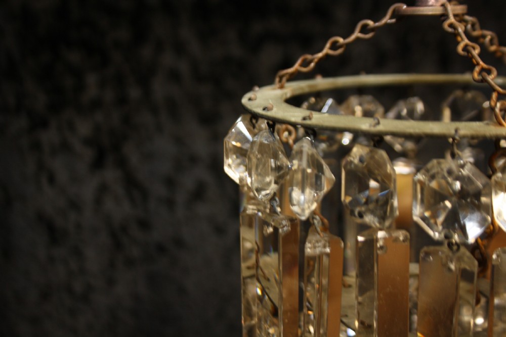 Early 20th century lustre spike chandelier View III