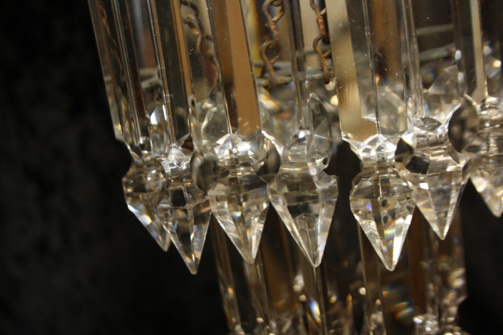 Early 20th century lustre spike chandelier View IV