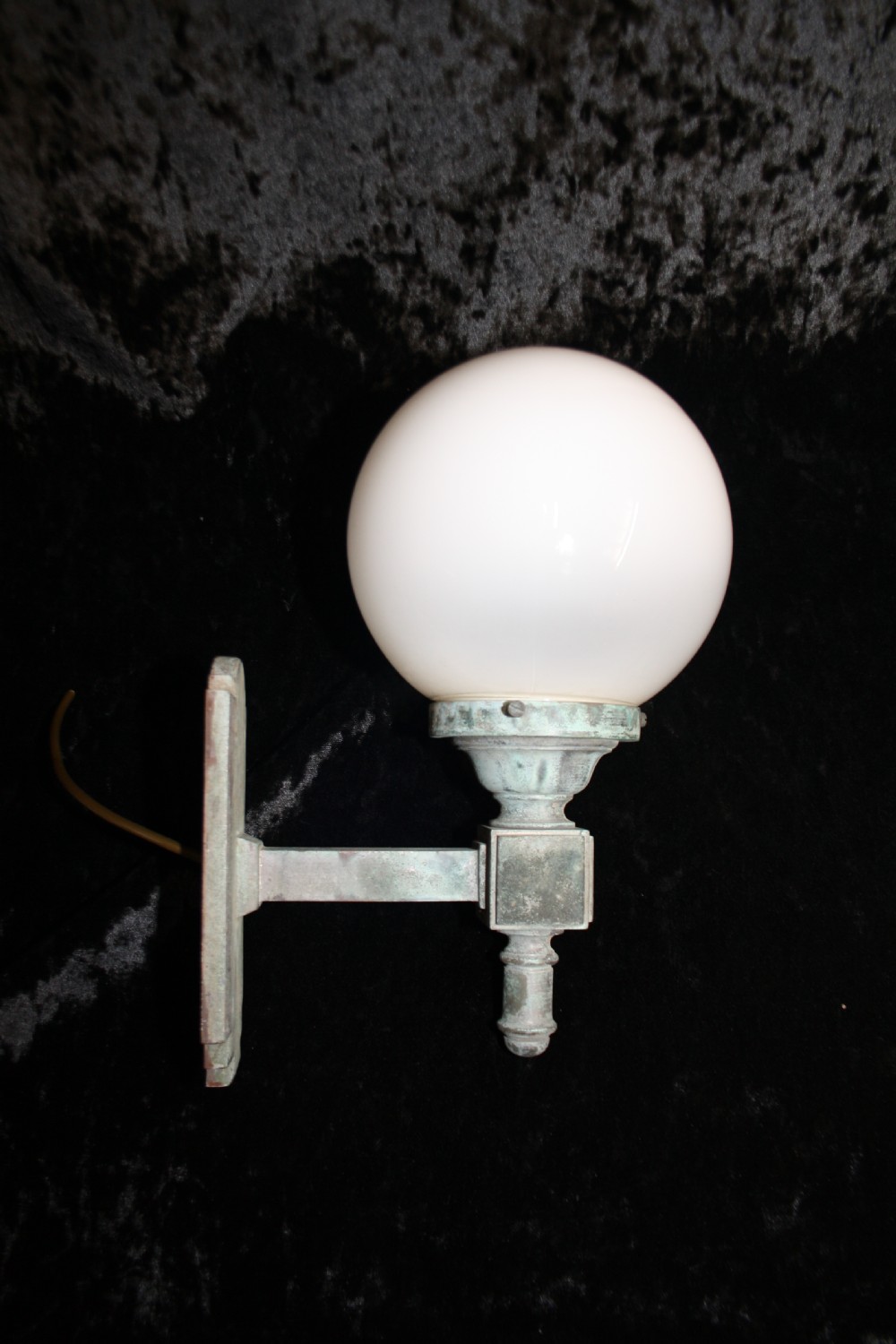 Early 20th century Green globe wall light