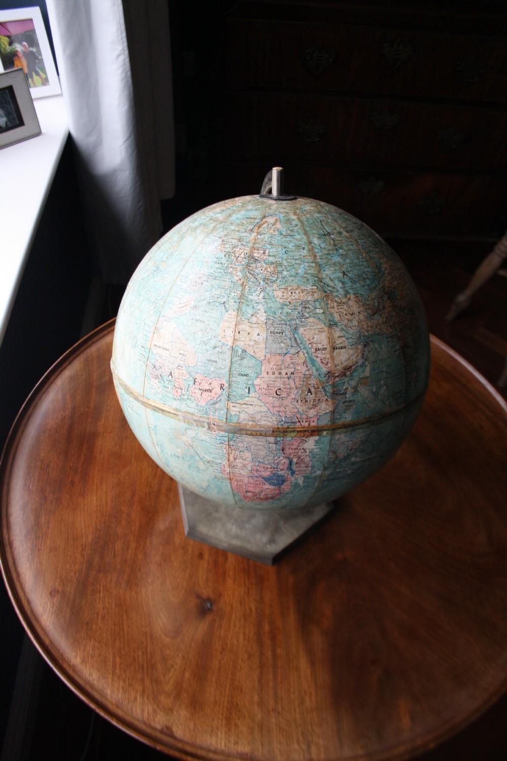 Early 20th century Globe with bakelite base View II