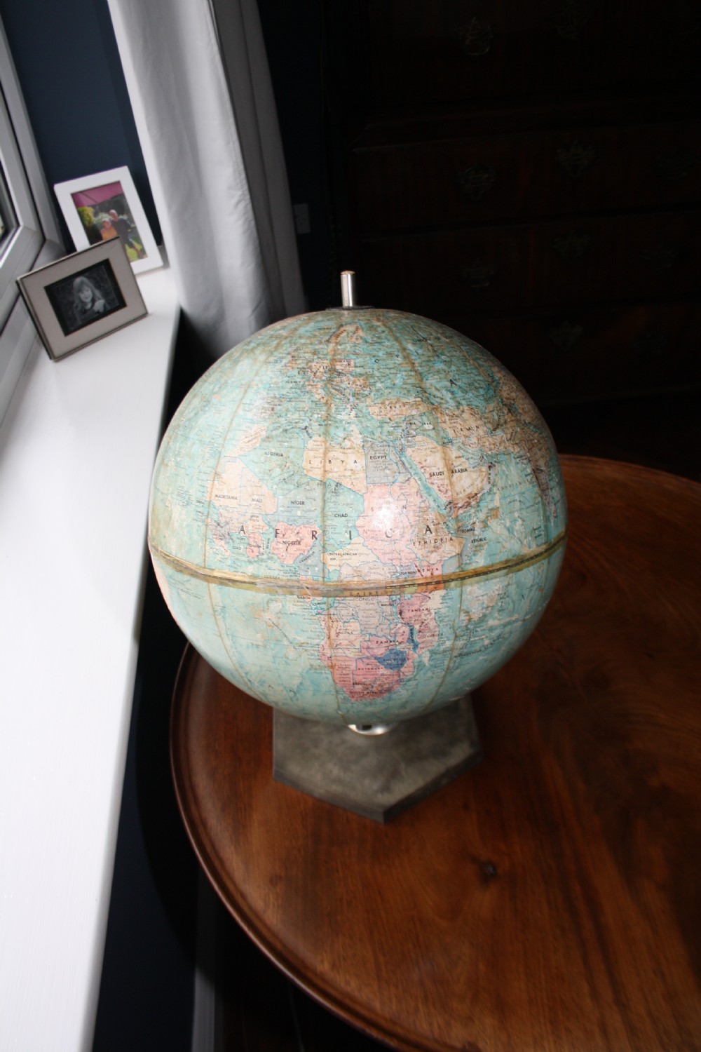 Early 20th century Globe with bakelite base View V