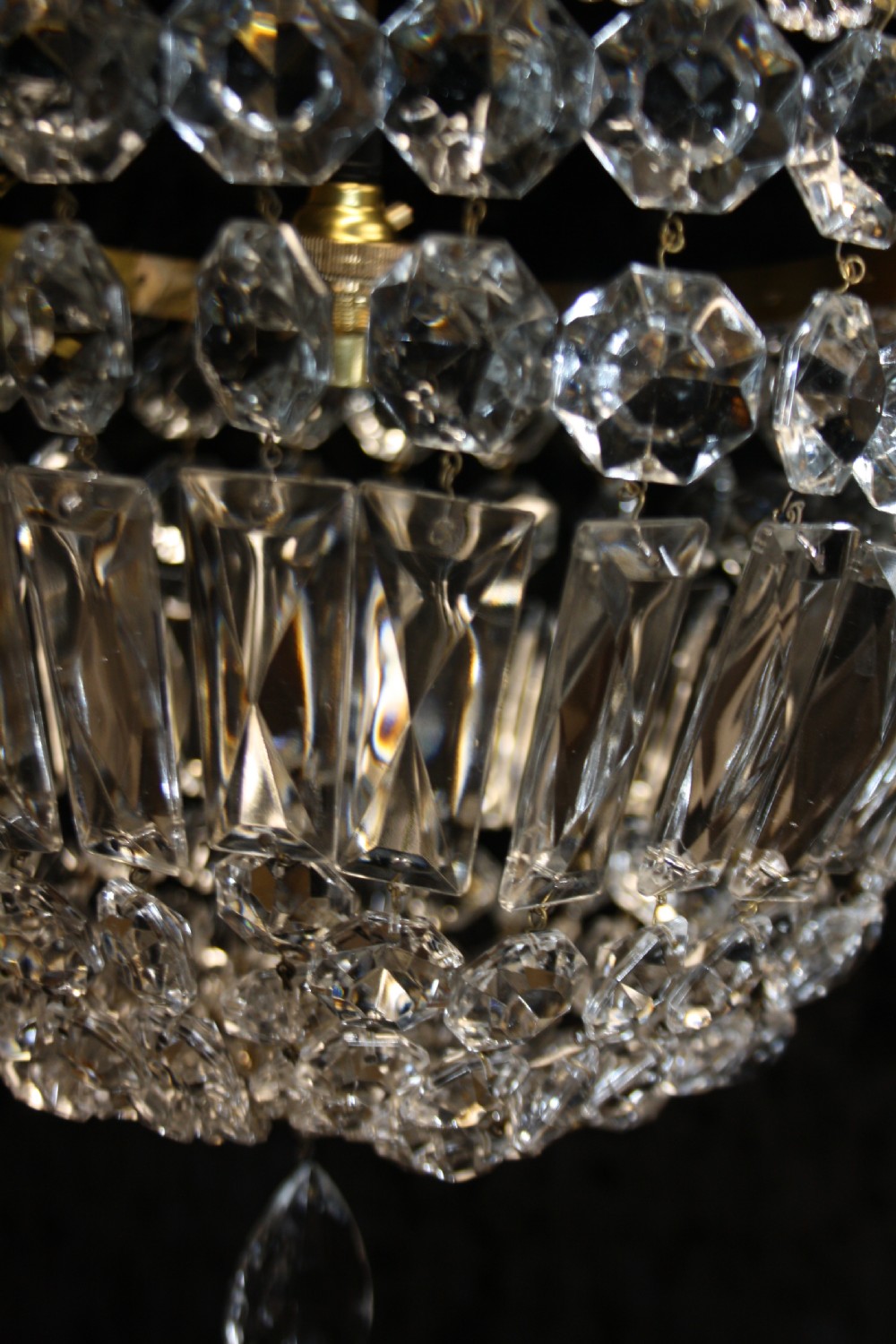 Early 20th century prism bag chandelier View V