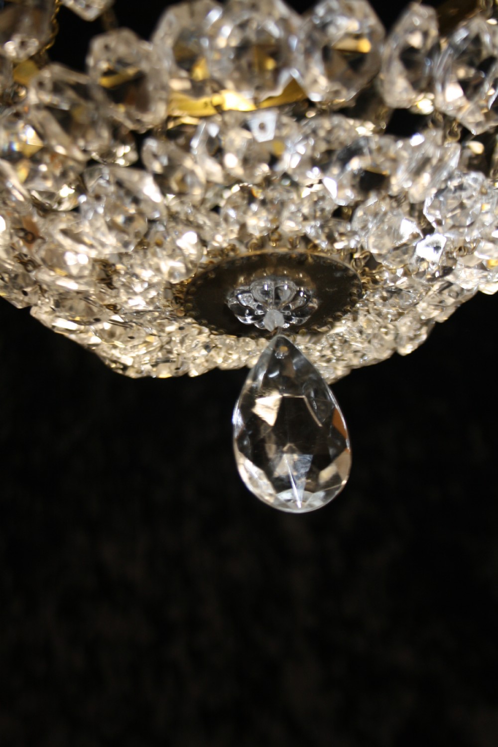 Early 20th century prism bag chandelier View VI