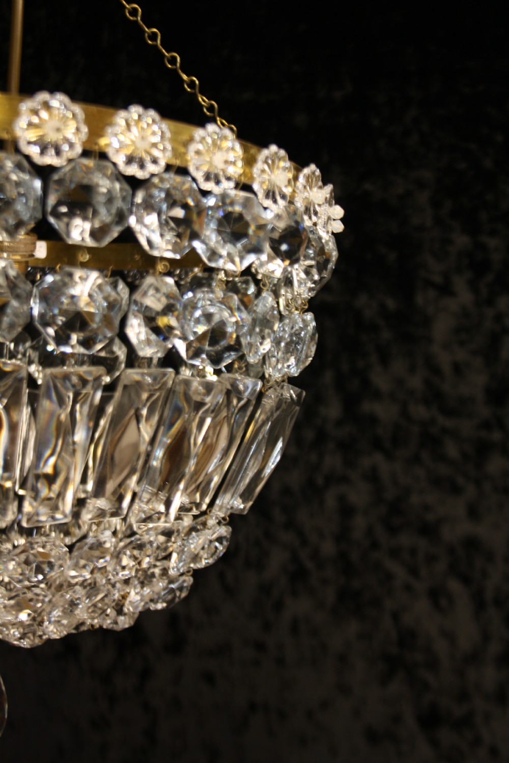 Early 20th century prism bag chandelier View VII