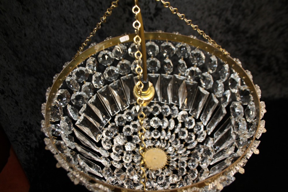 Early 20th century prism bag chandelier View IX