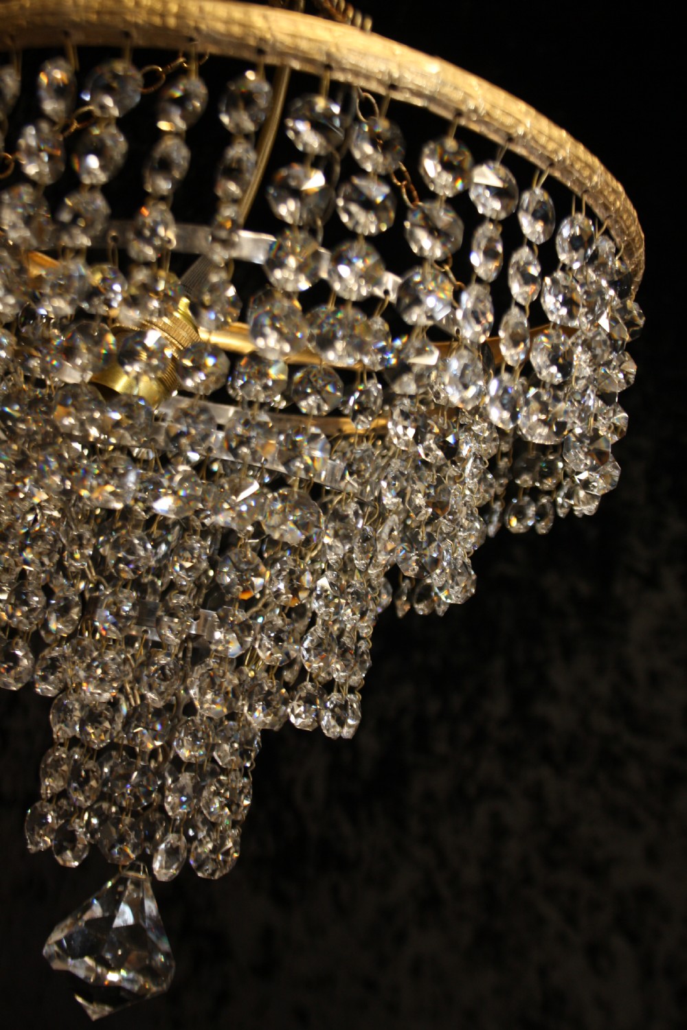 Early 20th century four tier chandelier View V